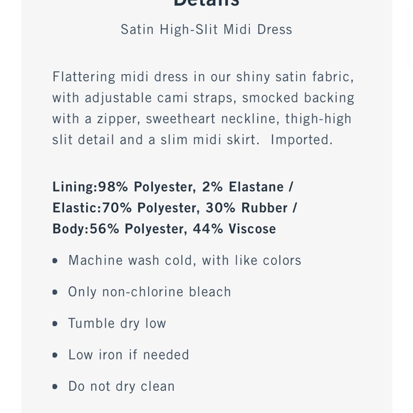 Abercrombie satin high slit dress - Picture 4 of 5